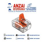 WAGO KIT C/ 3 CONECTORES JUNCAO 221-612 2 FIOS 0,5-6MM (41A) CRISTAL