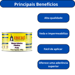 MASSA ADESIVA PLÁSTICA IBERÊ PRETA 400G