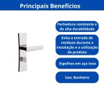 FECHADURA 3F - FASHION 112 BANHEIRO CROMADA