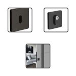 Fechadura Rolete Roseta Quadrada Externa 7000 3F Preto