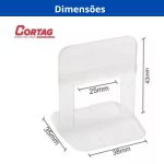 CORTAG ESPACADOR/NIVELADOR DE REVEST SMART 1,5MM (100 PCS)