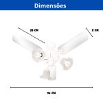 Ventilador De Teto New Beta 3 Pás Branco 127V Venti-delta