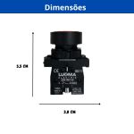 Botão Lukma Lk2 - EA42 Vermelho Pulsante 1NF