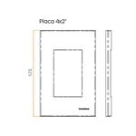 Placa Margirius 4x2 3 Postos Horizontal Ebony Clean