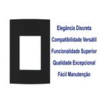 Placa Margirius 4x2 3 Postos Horizontal Ebony Clean