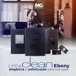 Placa Margirius 4x2 3 Postos Horizontal Ebony Clean