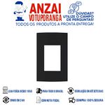 Placa Margirius 4x2 3 Postos Horizontal Ebony Clean