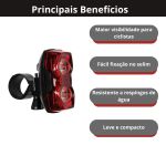 Sinalizador Traseira Luz Led Para Bicicleta Tramontina