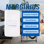 Interruptor Bipolar Simples MarGirius Bipolar 4x2 25A Branco