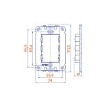 MG B3 CONJ 2 INT SIMPLES BRANCO 4X2 10A 250V (19445)