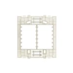 Suporte 4x4 Quadrada Branca Linha B3 - Margirius