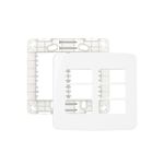 Suporte 4x4 Quadrada Branca Linha B3 - Margirius