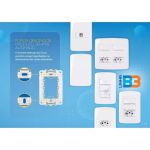 Placa B3 4x2 1 Posto Horizontal Branco Margirius