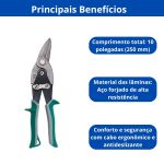 TESOURA BELZER AVIACAO CORTE ESQUERDO SATA 10