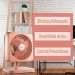 Ventilador Oscilante Mesa Delta Turbi Venti Delta Rosa Nude 127V