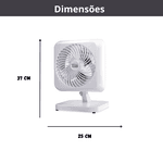 Ventilador de Mesa Oscilante Delta Turbi 127V Branco Venti Delta