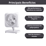 Ventilador de Mesa Oscilante Delta Turbi 127V Branco Venti Delta