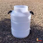 Latão De Leite Plástico Branco Para Ordenha 40 Lt
