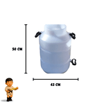 Latão De Leite Plástico Branco Para Ordenha 40 Lt