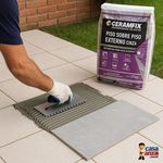 ARGAMASSA CERAMFIX PISO SOBRE PISO EXTERNO CINZA 20KG