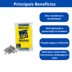 Prego Com Duas Cabeças 17x27 Polido Gerdau - 1kg