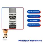 TINTA SPRAY GALVANIZADO CINZA RUST OLEUM METAL PROTECTION