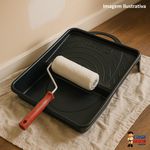 Bandeja Plástica Preta Para Pintura Tigre 2304-23cm
