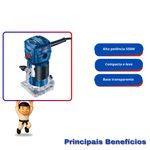 TUPIA LAMINADORA BOSCH GKF 550 220V 550W PROFISSIONAL