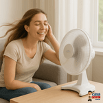 Ventilador Oscilante de Mesa 50cm 200W Bivolt Dômina (Branco)