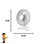 Ventilador Oscilante de Mesa 50cm 200W Bivolt Dômina (Branco)