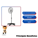 Ventilador Oscilante de Coluna 50cm 200W Bivolt Dômina (Branco)
