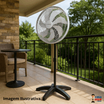 Ventilador Oscilante de Coluna 50cm 200W Bivolt Dômina (Branco)