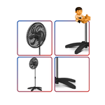 Ventilador Oscilante de Coluna 50cm 200W Bivolt Dômina (Preto)