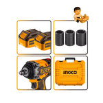 Chave De Impacto Ingco 1/2 Pol. A Bateria 20V CIWLI2004-9