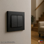 MG PRETO PLACA 4X4 6 POSTOS HORIZONTAL EBONY SLEEK (15908)