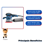 Lixadeira Orbitral 400W 220V GEX 40-150 BOSCH