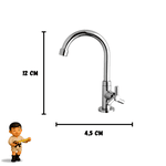 Torneira Para Lavatório De Banca 1/4 De Volta Com Bica Alta Tríade 1166 C-66 - Kimetais