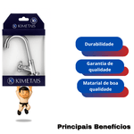 Torneira Para Lavatório De Banca Com Bica Móvel 1066 C-52 - Kimetais