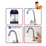 Torneira Para Lavatório De Banca Com Bica Móvel 1066 C-52 - Kimetais