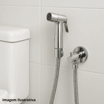 Ducha Higiênica Flexível Metálica Com Registro 1/4 Volta Delicatta Slim 1150 C-58 - Kimetais