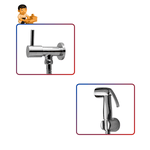 Ducha Higiênica Flexível Metálica Com Registro 1/4 Volta Delicatta Slim 1150 C-58 - Kimetais