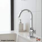 Torneira Para Lavatório De Banca 1/4 De Volta Com Bica Alta Cromada Plena 1198 C68 - Kimetais