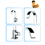 Torneira Para Lavatório De Banca 1/4 De Volta Com Bica Alta Cromada Plena 1198 C68 - Kimetais