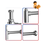 Sifão De Metal Para Lavatório 1' x 1.1/2' 1680 - Kimetais