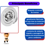 VÁLVULA AMERICANA METAL C/CESTO ABS S/UNHO KIMETAIS 4.1/2 1623