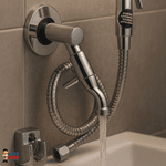 Ducha Higiênica Flexível Metálica Cromada Com Registro 1/4 Volta Plena 1150 C-68 - Kimetais