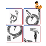 Ducha Higiênica Flexível Metálica Cromada Com Registro 1/4 Volta Plena 1150 C-68 - Kimetais