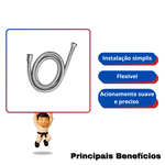 Mangueira Flexível Para Ducha Higiênica 1,20m 1/2’ 1940 - Kimetais