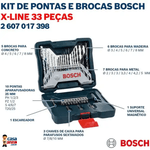 Kit de ferramentas x-line 33 peças Bosch