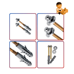 KIMETAIS 000341 PARAFUSO LUXO COM CANOPLA S-10 (PAR)